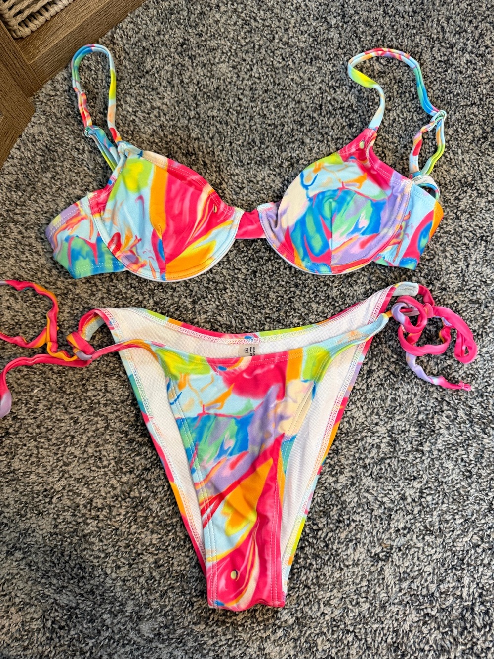 NWOT Bikini Set - Multicolor Tie-Dye Print